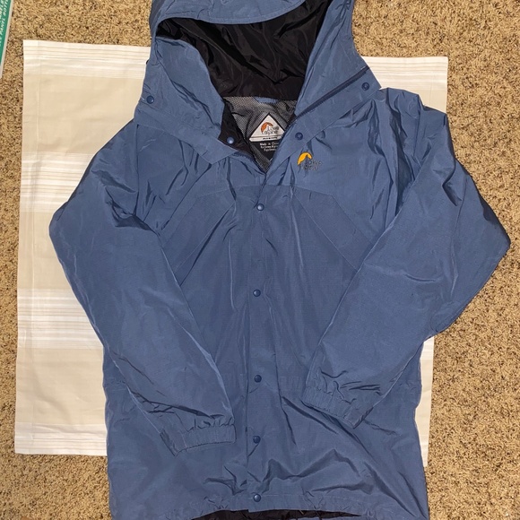 Mens Med Vintage Lowe Alpine Jacket Waterproof Windbreaker Rain Coat M Blue